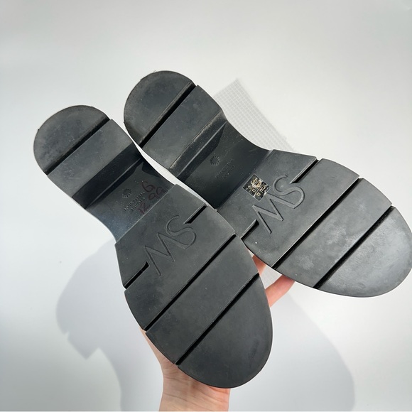 Stuart Weitzman Lug Sole Chelsea Boots White Leather Size 8 - Picture 6 of 10